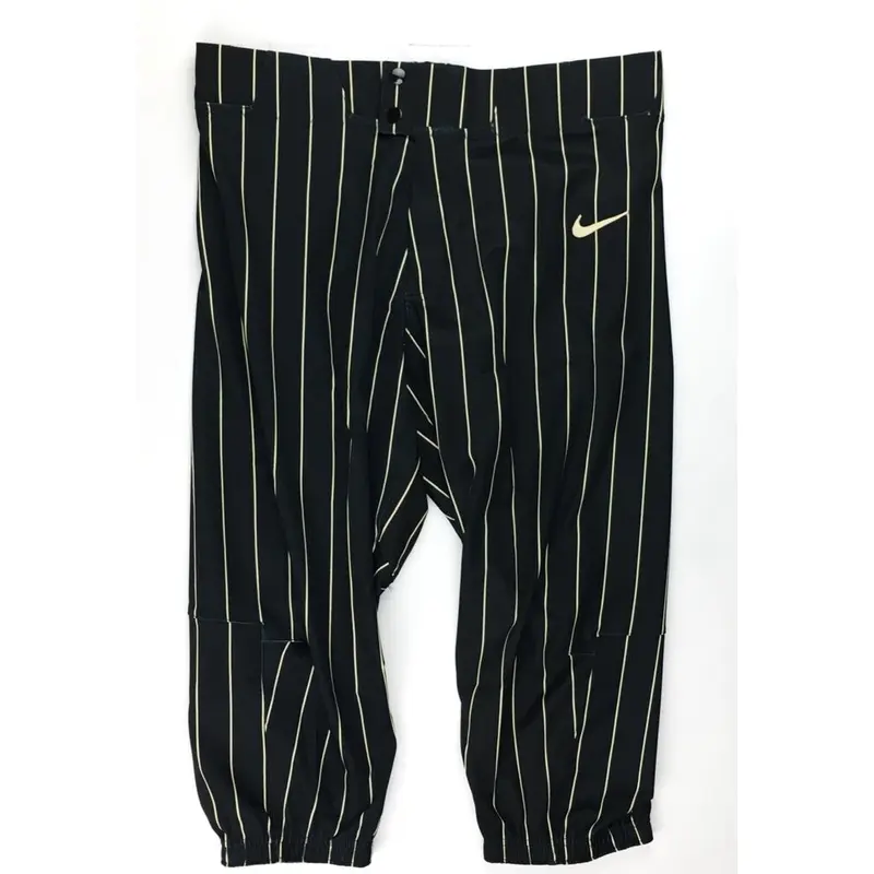 Nike Prime Baseball 3/4 Pant Rear Men's L AV4812 Black Gold Pinstripe Knickers