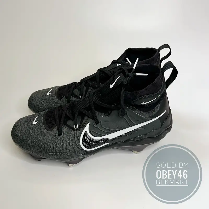 Nike Alpha Huarache NXT Black Metal Baseball Cleat  DJ6517-010 Size 8