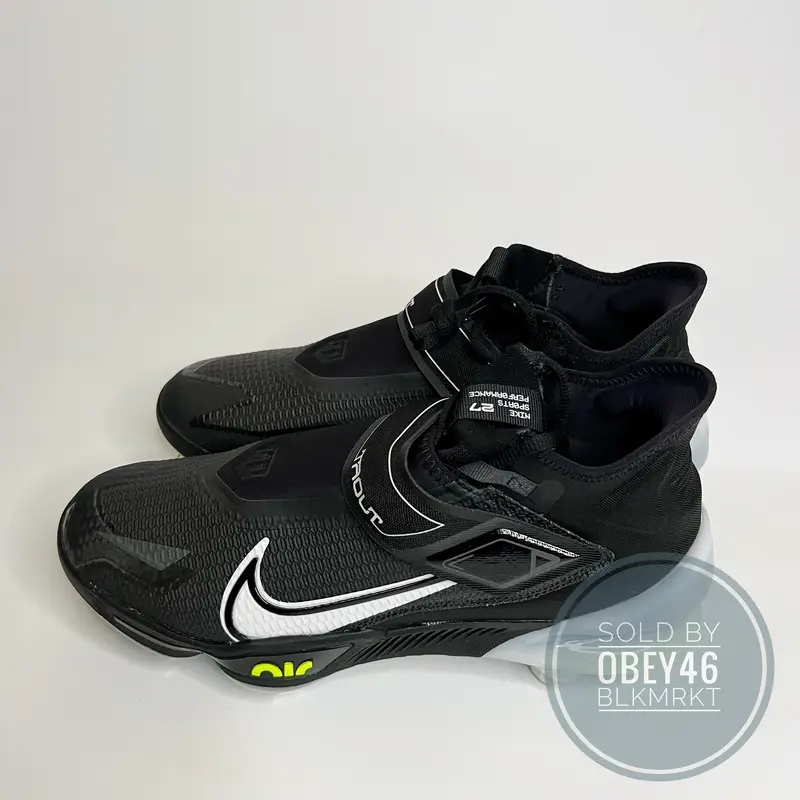 Nike Force Zoom Trout 8 Elite Black Grey White Baseball Cleats Size 8
