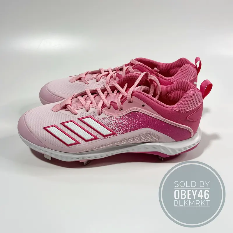 Adidas Icon Bounce 6 Pink 'Mothers Day' Baseball Cleats 13