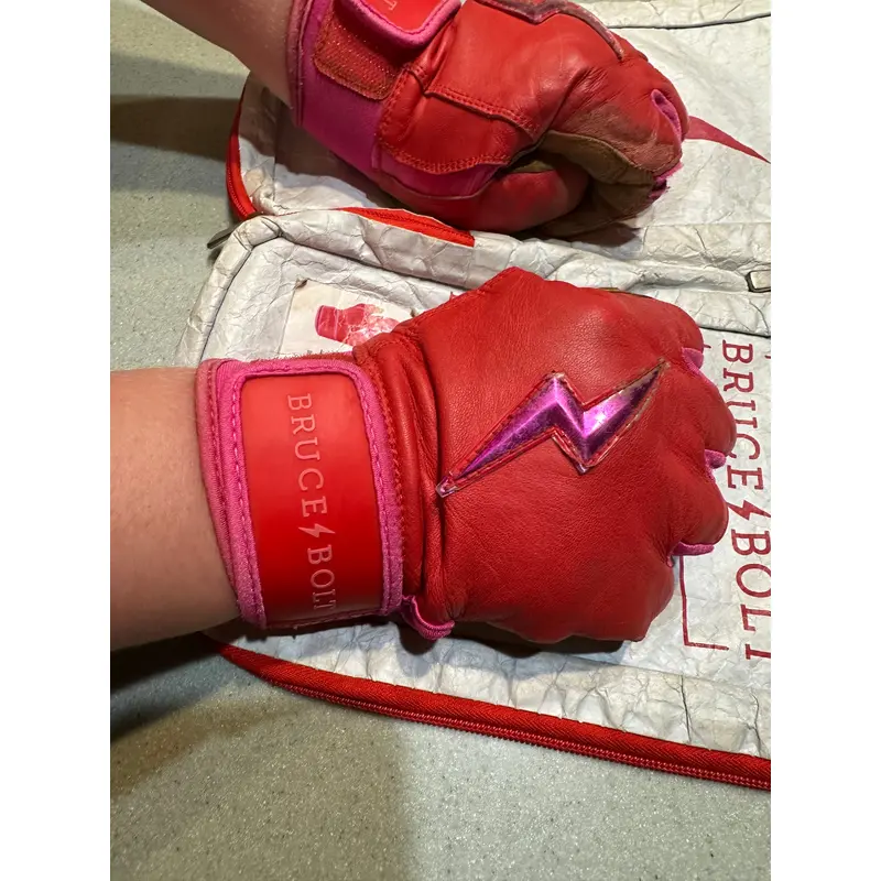 Bruce Bolt Bader Pink Small Batting Gloves (Used)