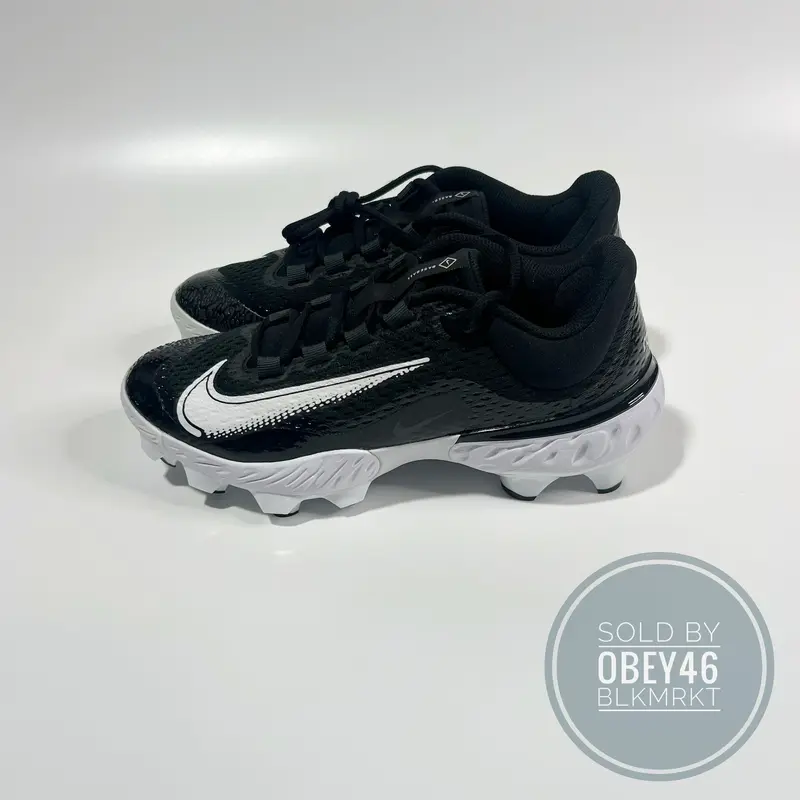 Nike Alpha Huarache Elite 4 Low MCS Black Baseball Cleats