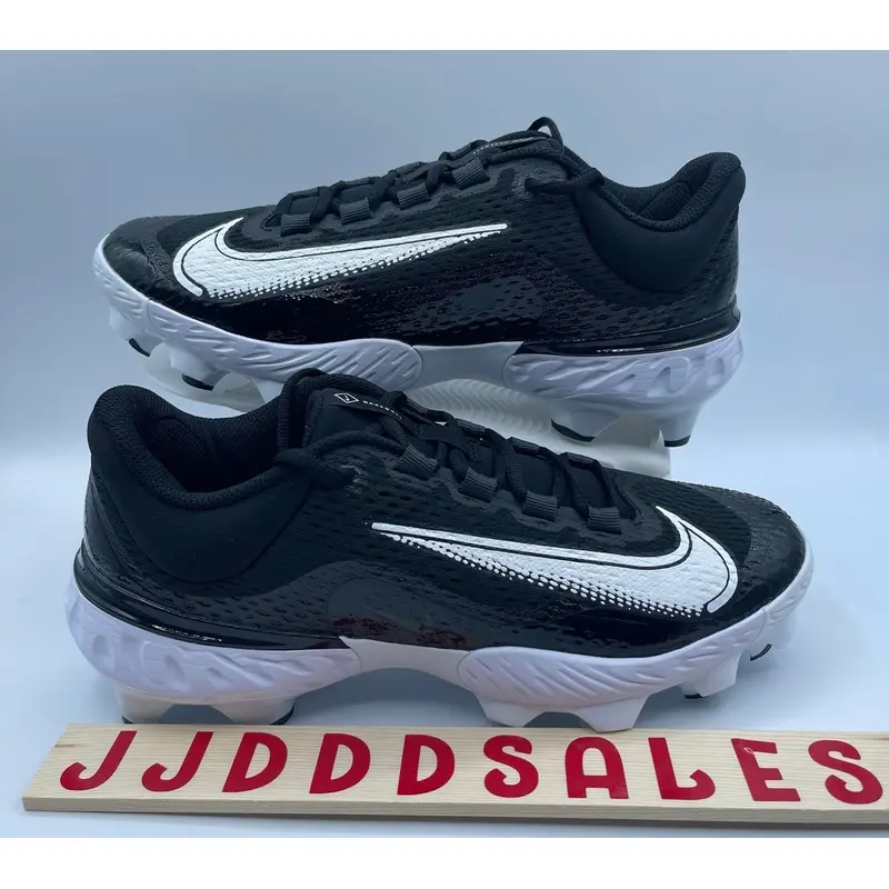 Nike Alpha Huarache Elite 4 MCS Baseball Cleat Black White FD6221-001 Mens Sz 10  New