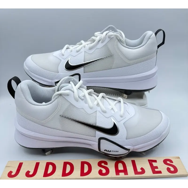 Nike Force Zoom Trout 9 Metal Baseball Cleats White FB2907-102 Mens Sz 11  New