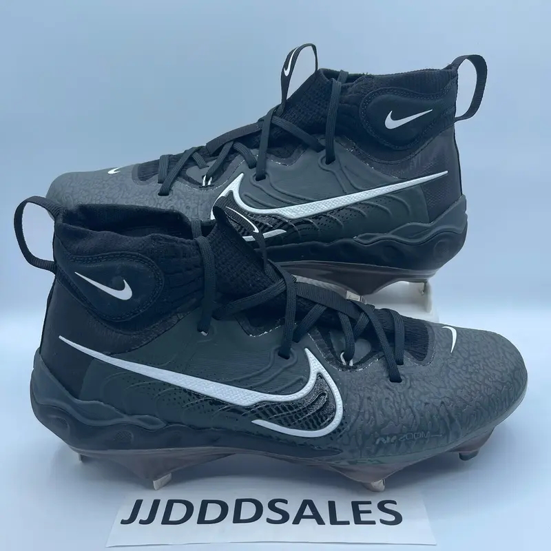 Nike Alpha Huarache NXT Black Metal Baseball Cleats DJ6517-010 Mens Size 8.5 NEW