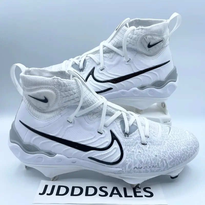 Nike Alpha Huarache NXT Men's Baseball Cleats White Black DJ6517-100 Mens Sz 7.5