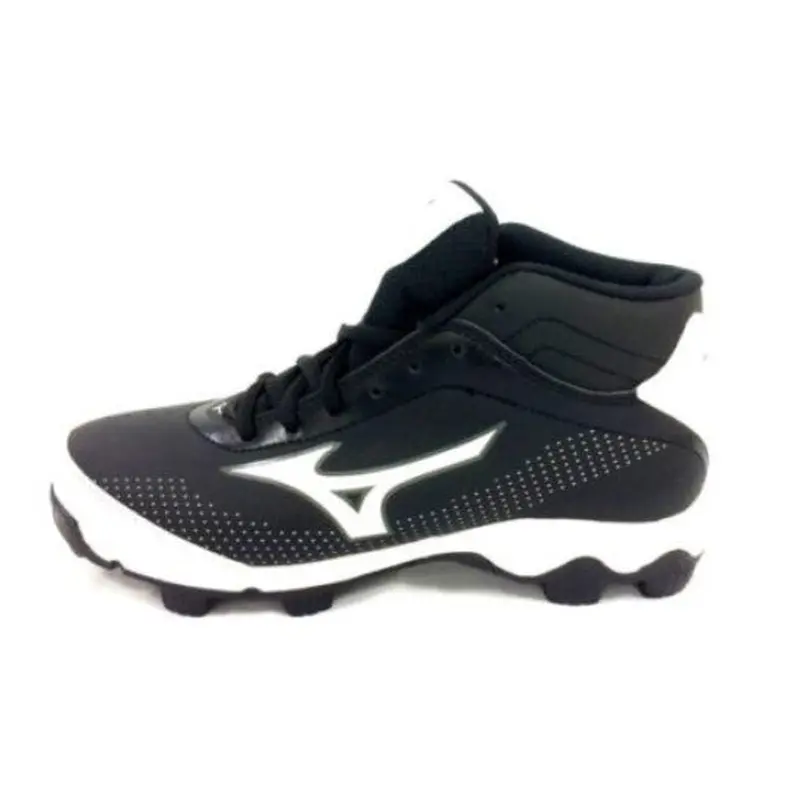 Black Kid's 6y Youth Mizuno Mid Top Molded Cleats (New)