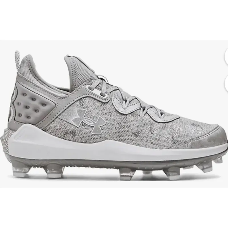 Gray Men's Size M 12.0 (W 13.0) Under Armour Harper 8 Molded Cleats (New)