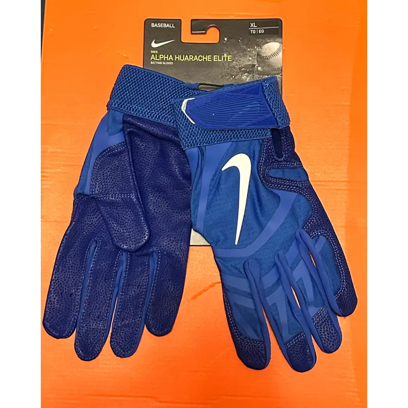 XL Adult Nike Alpha Huarache Elite Baseball Batting Gloves Royal Blue