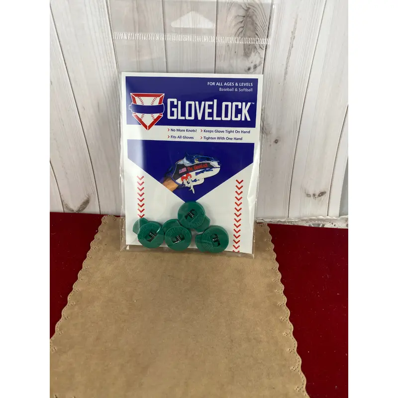 New Forest Green Glove Locks Keep Baseball Glove Laces Tight Free Shipping USA Only