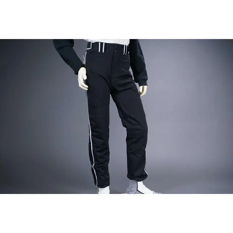 COMBAT PIPED STOCK OPEN BOTTOM BASEBALL/SOFTBALL PANTS, BLACK/WHITE ~ YOUTH M