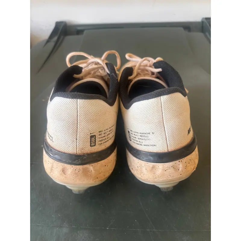 White Men's Adult Size M 11.0 (W 12.0) Nike Alpha Metal Cleats (Used)