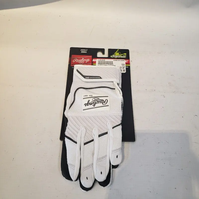 New Rawlings WORKHORSE OKC FP BB/SB Batting Gloves 11849-WORKHORSE-OKC-FP