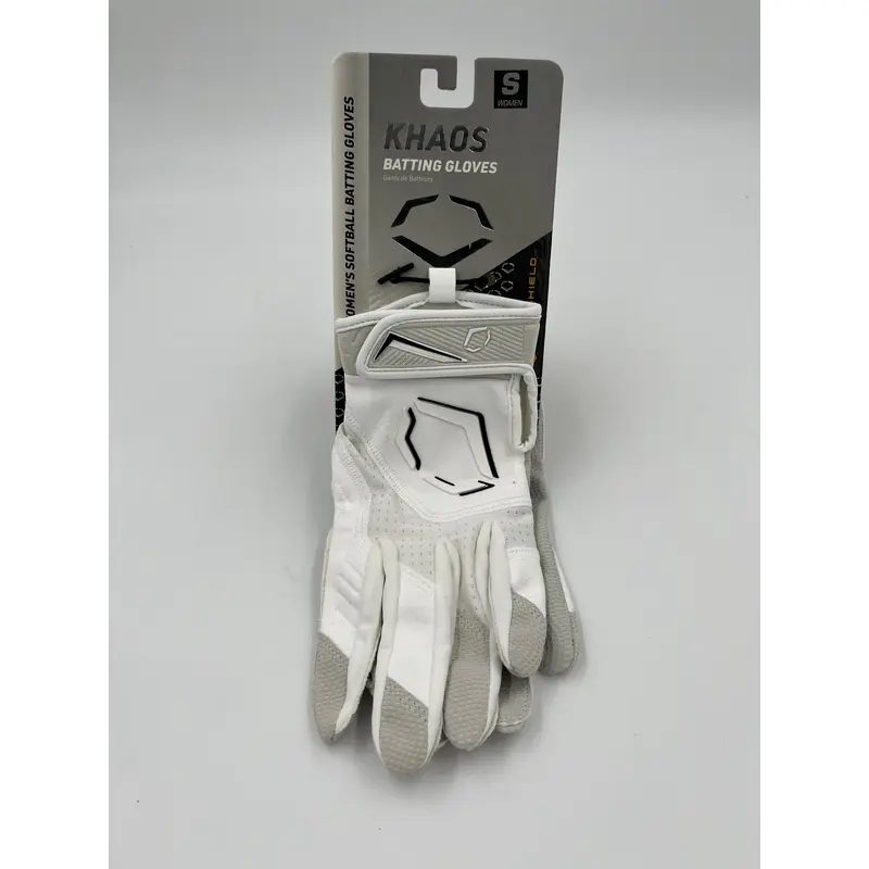 Evoshield Womens Khaos Batting Gloves Size Small White Brand New