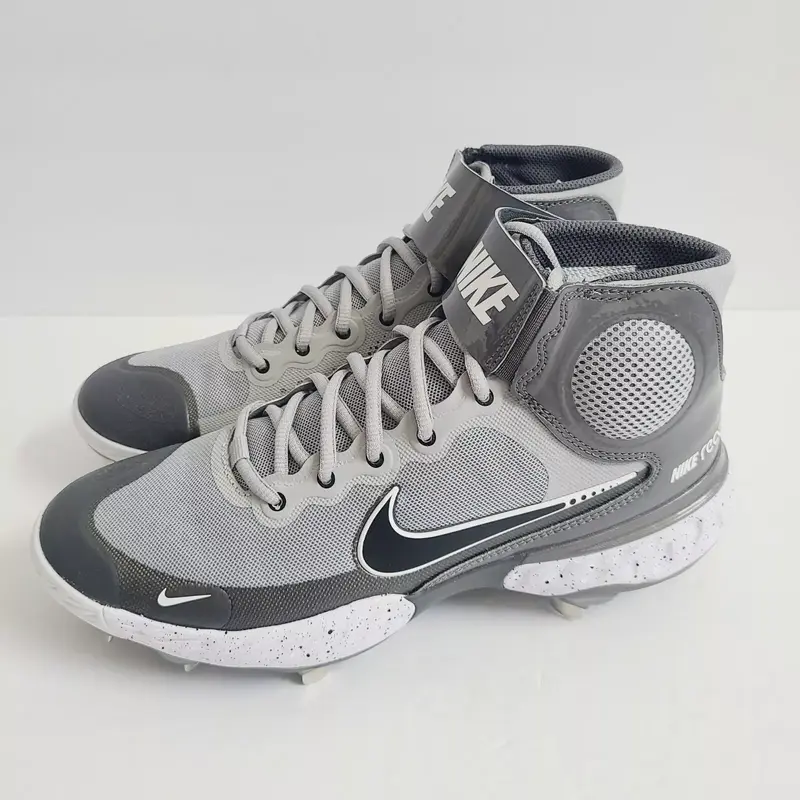Nike Alpha Huarache Elite 3 Mid Baseball Cleats CK0745-010 Size 8 Gray