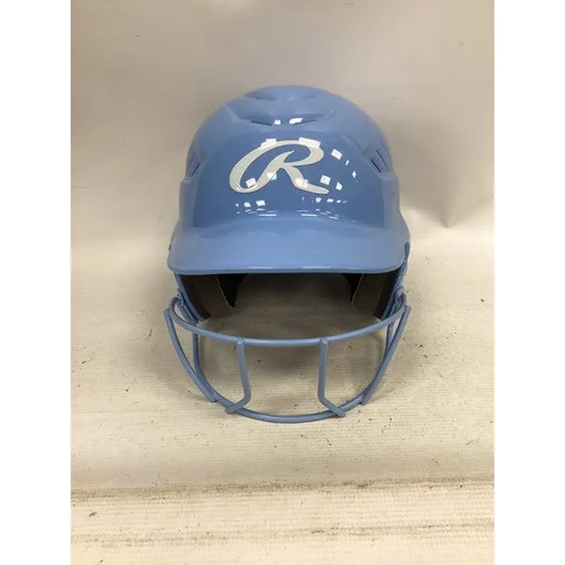 Used Rawlings RCFH Batting Helmet w/Mask Carolina Blue S/M 11851-S000036788