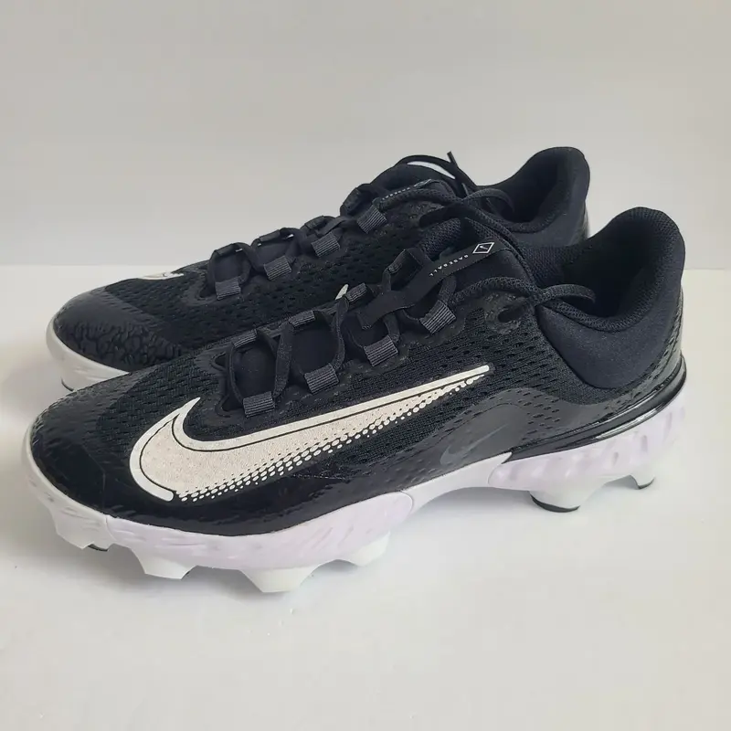 Nike Alpha Huarache Elite 4 Low Baseball Cleats FD6221-001 Size 13 Black