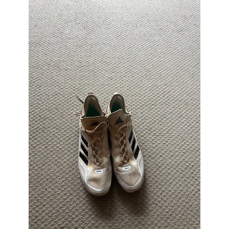 White Men's Size 13.0 (W 14.0) Adult Adidas Low Top Icon Metal (Used)