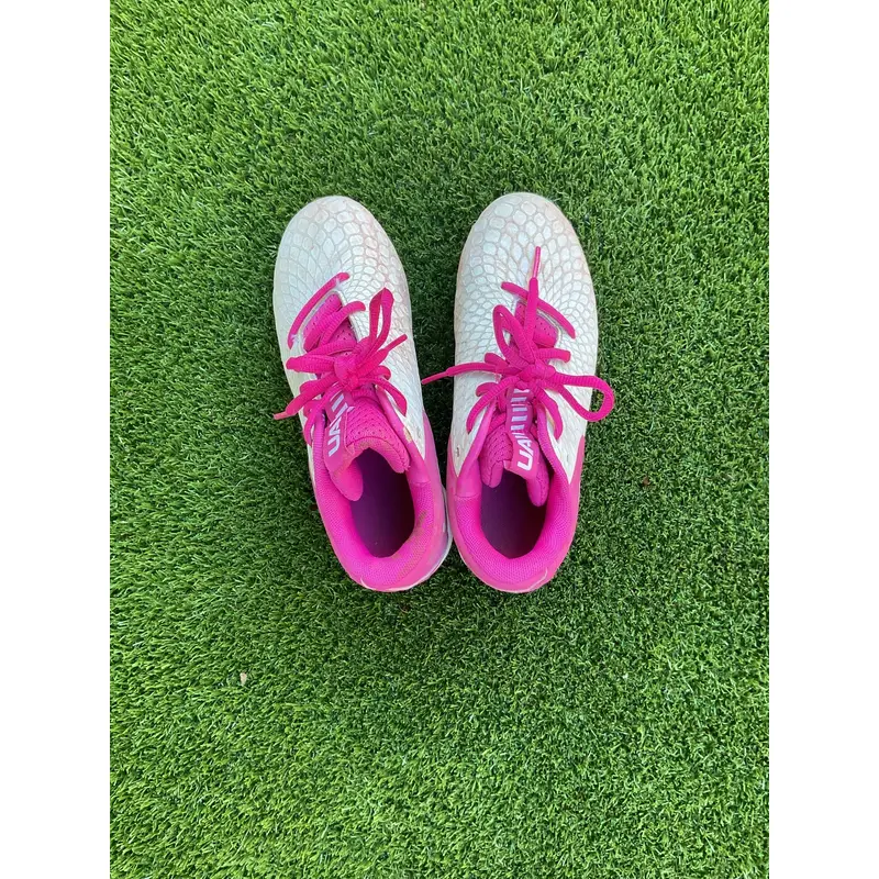 Under Armour, White And Pink Cleats Size 2