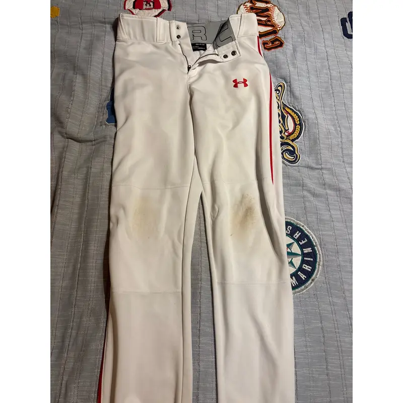 White Men's Adult Small Under Armour Game Pants (Used)