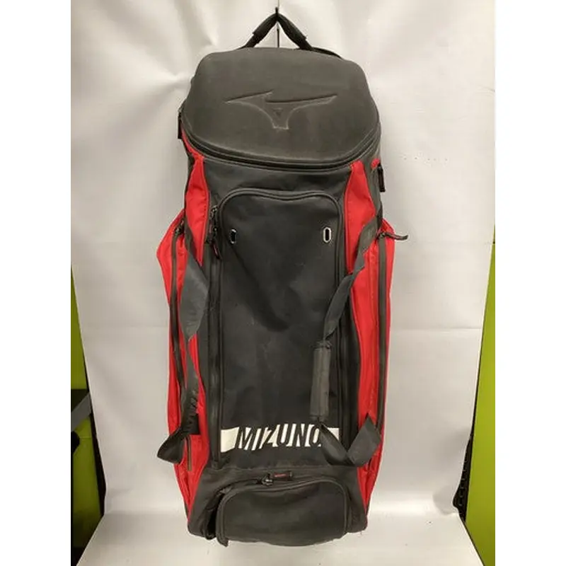 Used Mizuno WHEELED BAG BB/SB Player Wheeled Bag Red 11851-S000033693