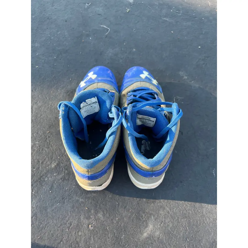 Blue Kid's Molded Cleats High Top