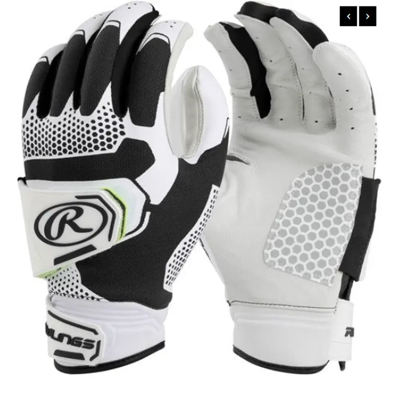 New Rawlings Adult Black Workhorse Batting Gloves