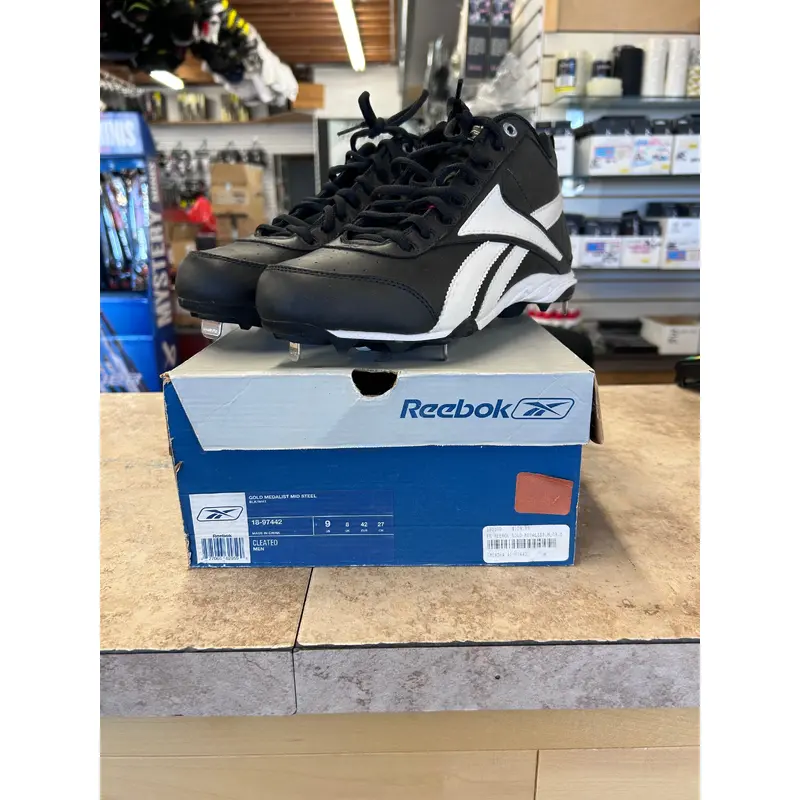 Black New Size 8.5 (Women's 9.5) Adult Men's Reebok High Top Metal