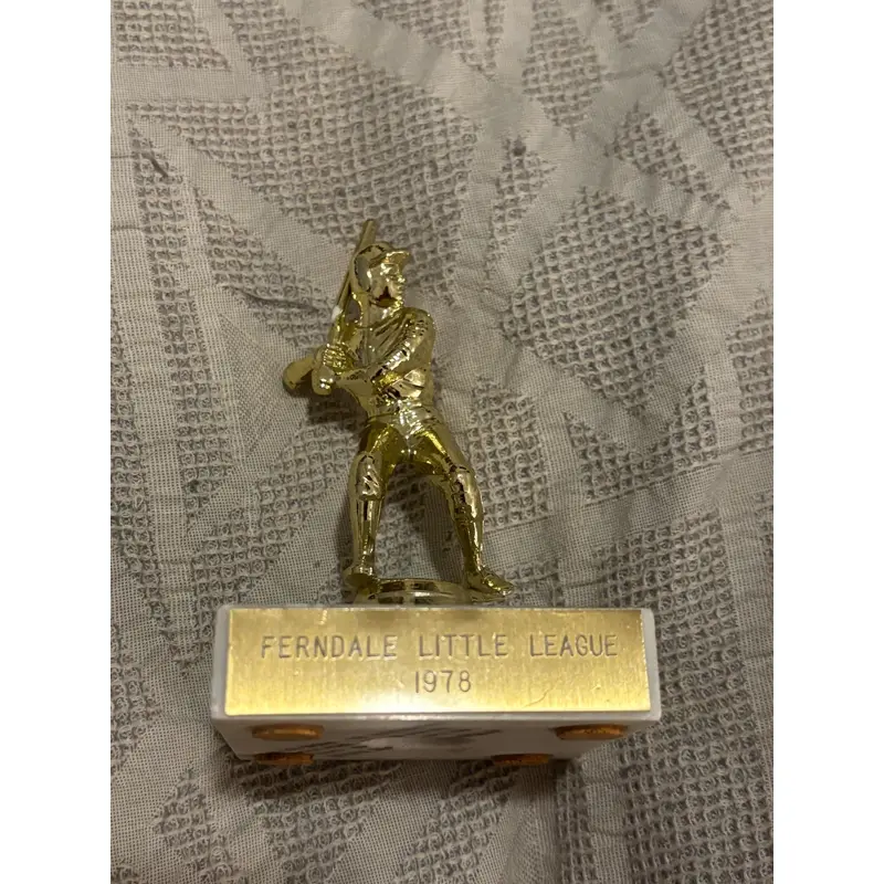 Ferndale Little League 1978 Vintage Baseball Trophy