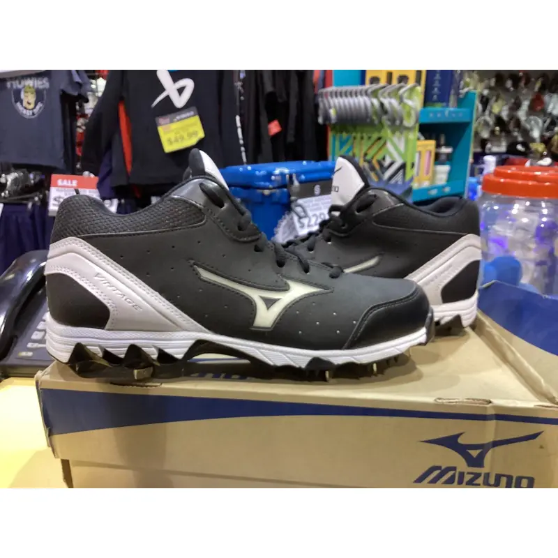 Black New Adult Men's Size 9.0 (Women's 10) Metal Mizuno High Top