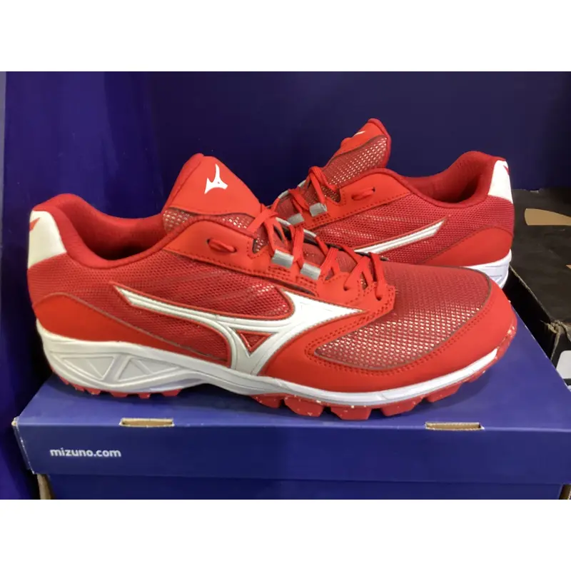 Red New Adult Men's Size 10 (Women's 11) Molded Cleats Mizuno Low Top