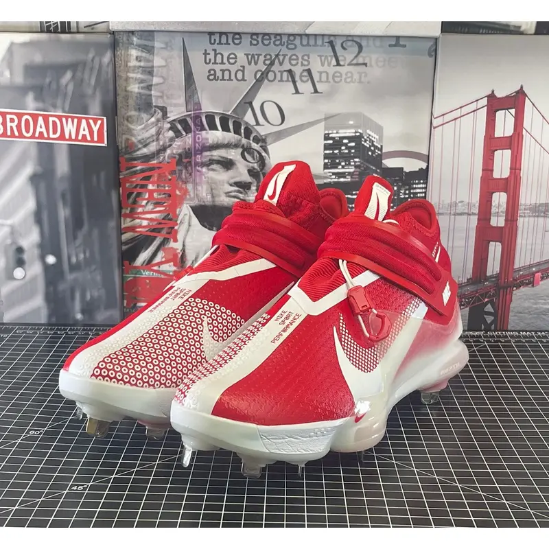NIKE FORCE ZOOM TROUT 7 Metal Baseball Cleats Red White DC9904-602 Size 12 US