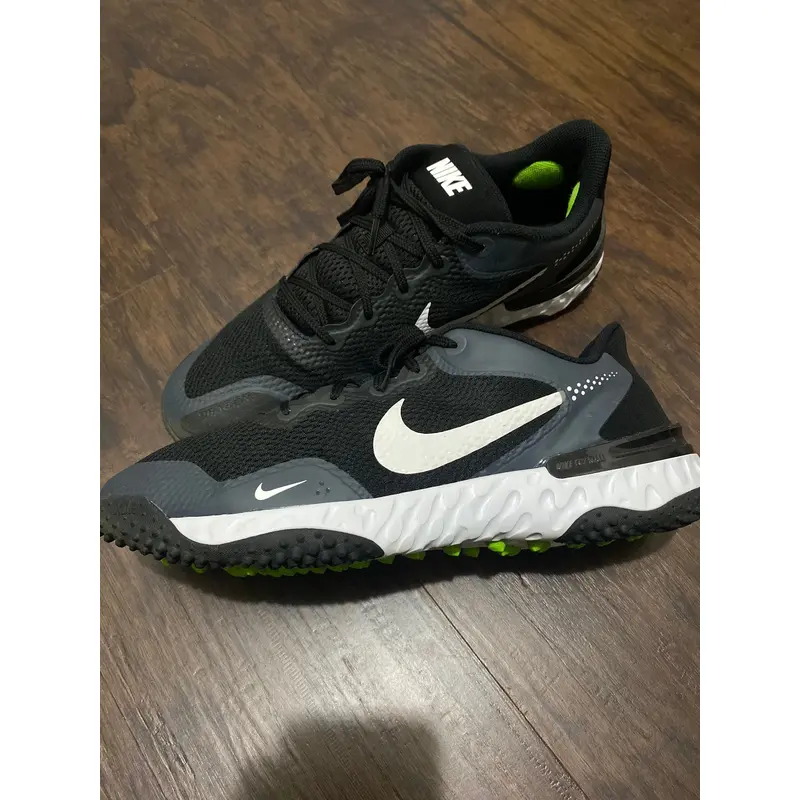 Nike Alpha Huarache Elite 3 Turf Cleats size 14 black