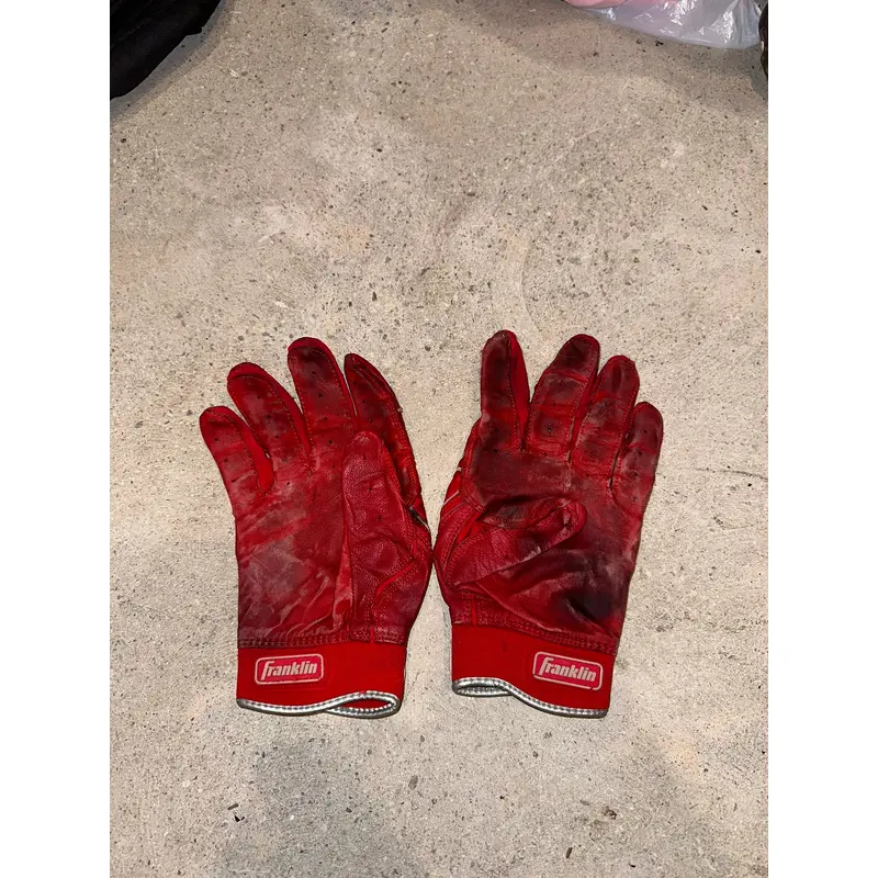 Used Large Franklin Powerstrap Batting Gloves