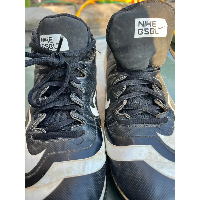 Black Used Kid's High Top Molded Cleats Huarache