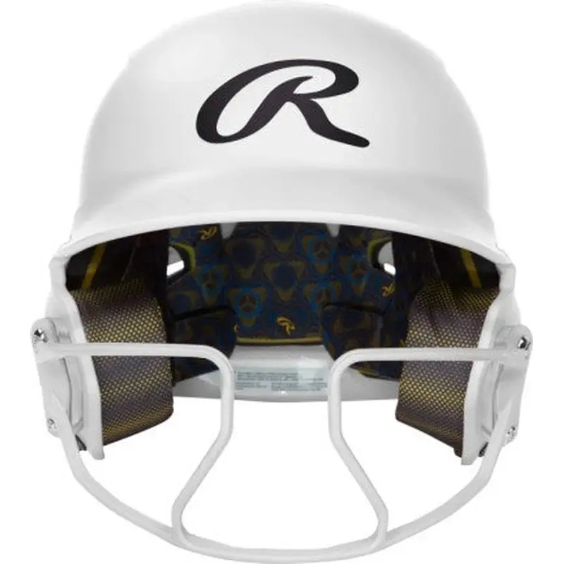 New Rawlings Mach Hi-Viz Softball Helmet Junior White 11506-RAWMCHVIZJW
