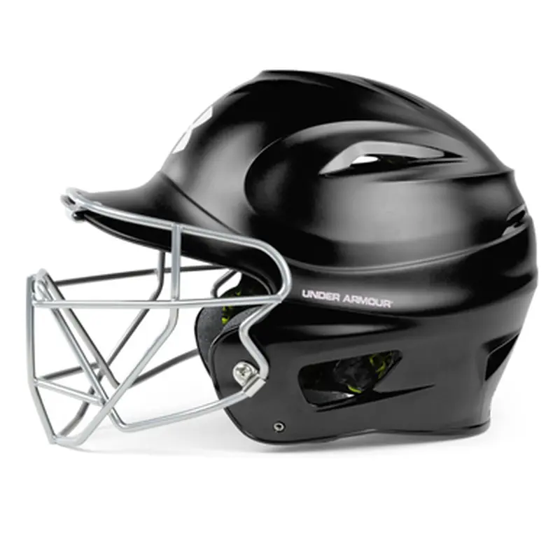 New Under Armour Junior Batting Helmet w/Mask Black #UABH110FG 11506-ASTUABH110FGSB