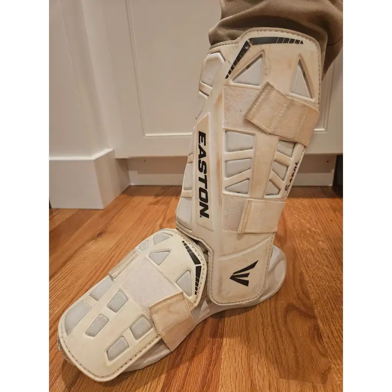 White Junior Easton Shin Guards (Used)