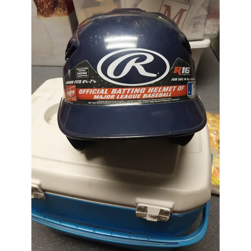Used 6 3/8 - 7 1/8 Rawlings R16 Batting Helmet