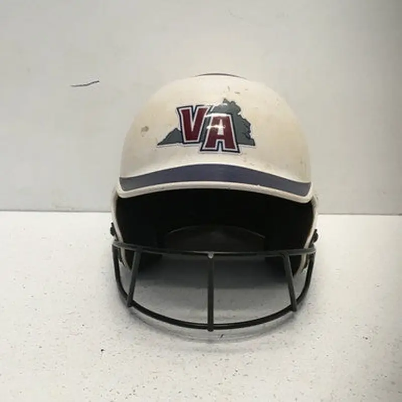 Used Mizuno F6 Batting Helmet w/Mask White SM 11443-S000191795