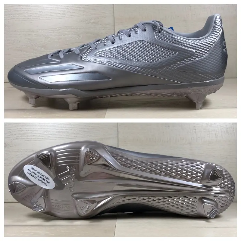 Adidas Adizero Afterburner 3 Baseball Cleats Metal Silver BW0358 Men's size 13