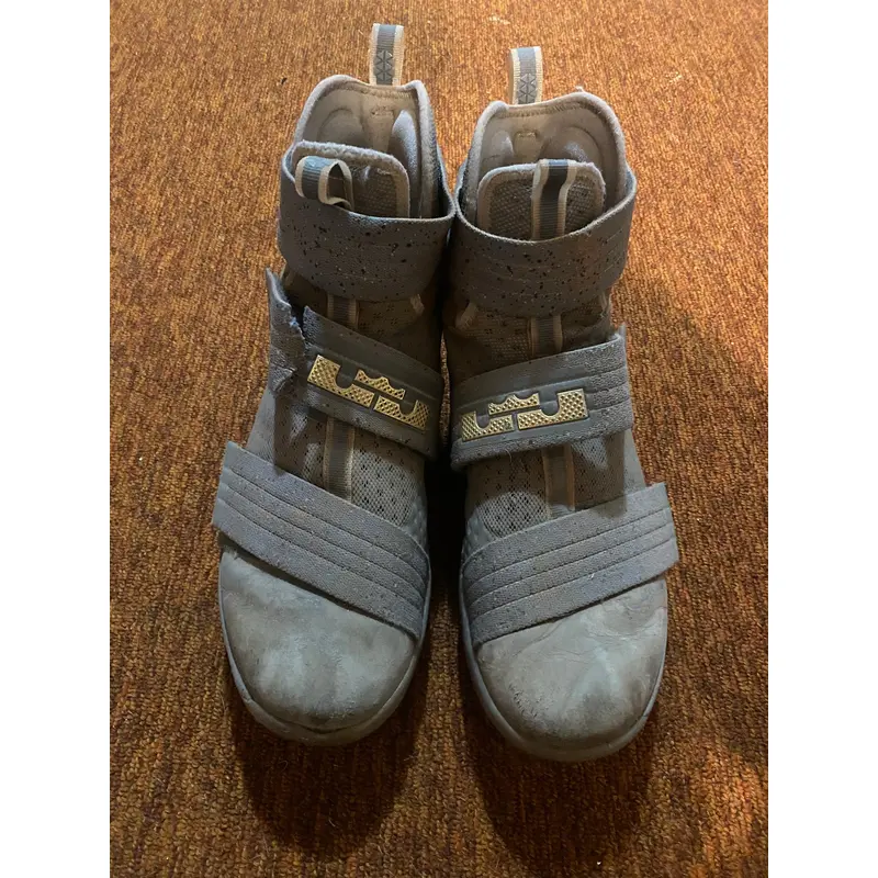 Gray Men's Size 13.0 (W 14.0) Nike High Top Metal (Used)