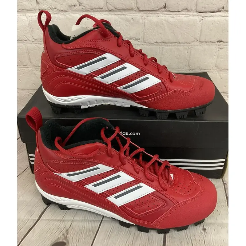 Adidas 015927 Triple Star 3/4K Men's Baseball Cleats Red White Grey US Size 4.5