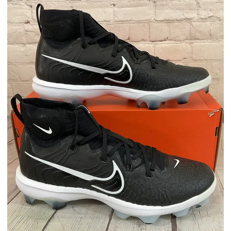 Nike DJ6519-001 Alpha Huarache NXT MCS Baseball Cleats Black White US 14 W 15.5