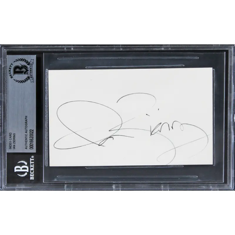 Ian Ziering Beverly Hills 90210 Authentic Signed 3x5 Index Card BAS Slabbed 2