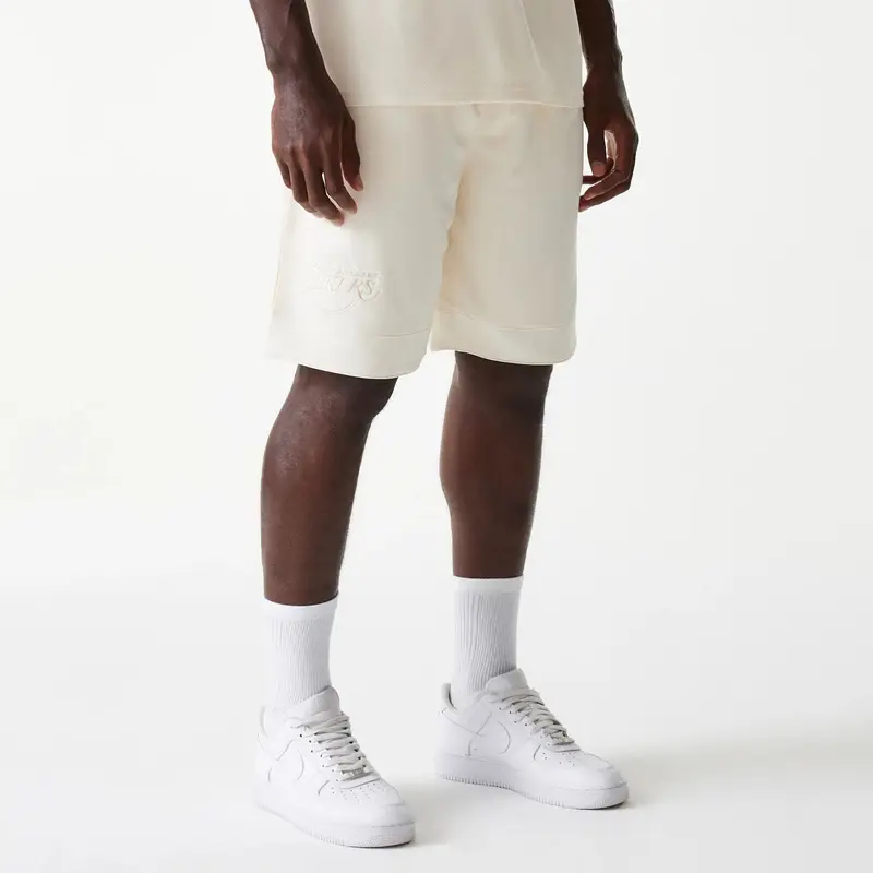 LA Lakers NBA Tonal Open White Mesh Shorts