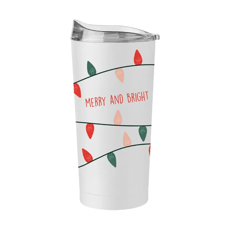 Christmas Merry and Bright 20oz Powder Coat Tumbler