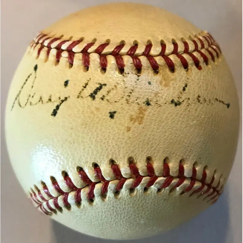 President Dwight D. Eisenhower Single Signed 1950's  Baseball With PSA DNA COA