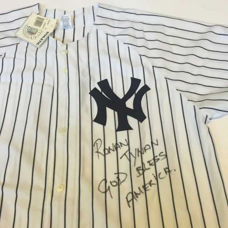 Ronan Tynan God Bless America Signed NY Yankees Jersey September 11 PSA DNA