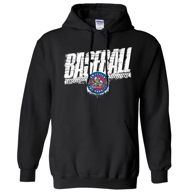 Amarillo Sod Poodles Black Strategy Crest Hoodie